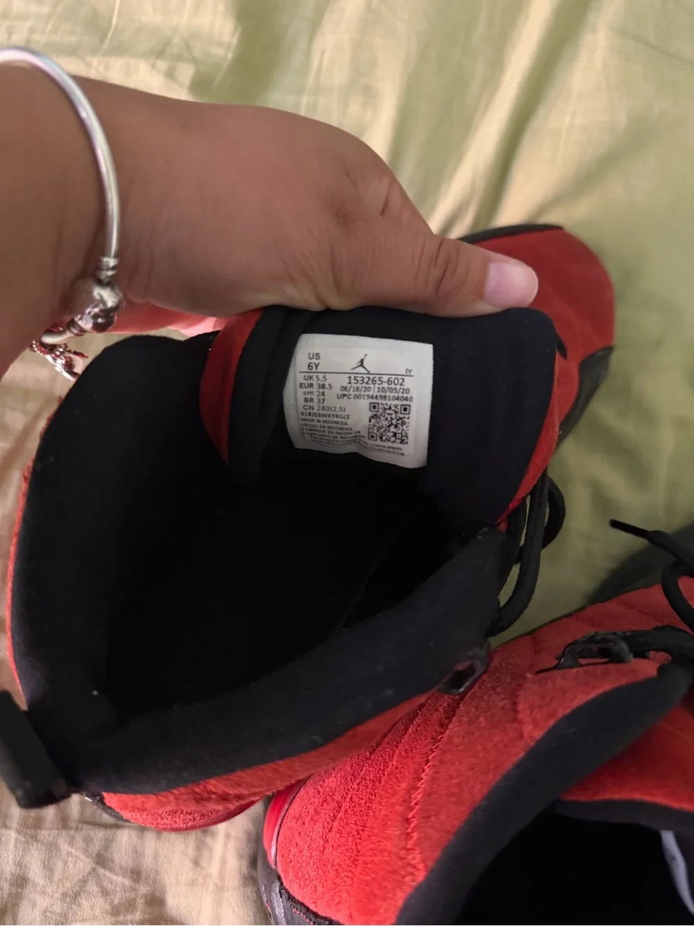 Nike Red and Black High-Top Sneakers